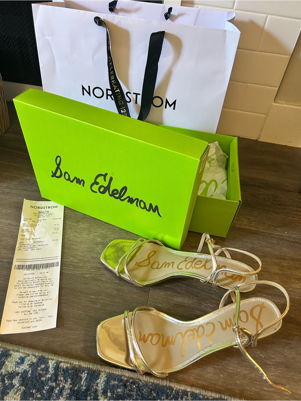 Sam Edelman Presley Strappy Kitten Heel Sandal WORN ONCE